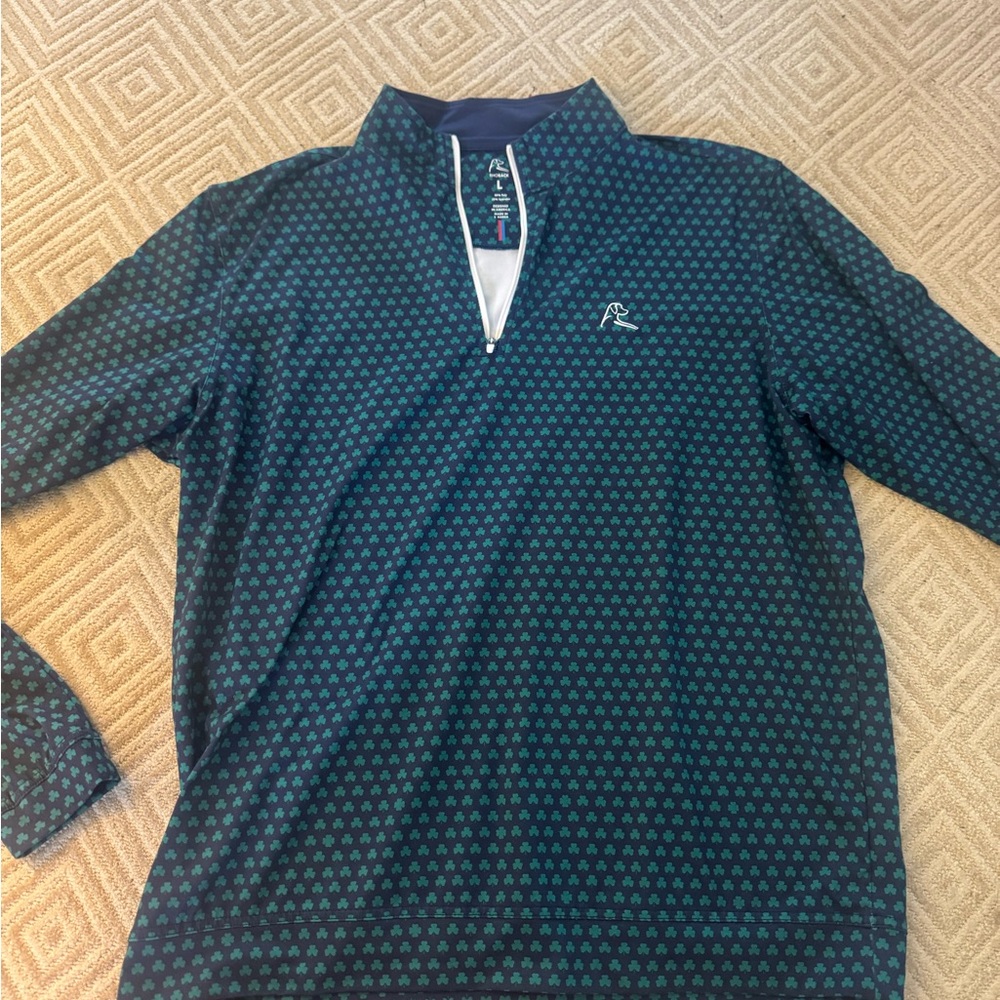 Rhoback Blue and Black Zip Up Sweater